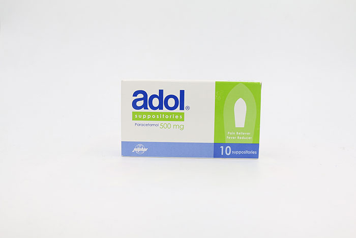 ADOL 500 MG 10 SUPP