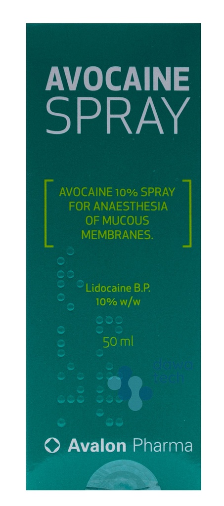 AVALON AVOCAINE 10% SPRAY 50 ML