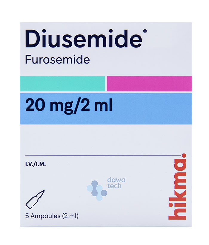 DIUSEMIDE 20 MG / 2 ML 5 AMPLES