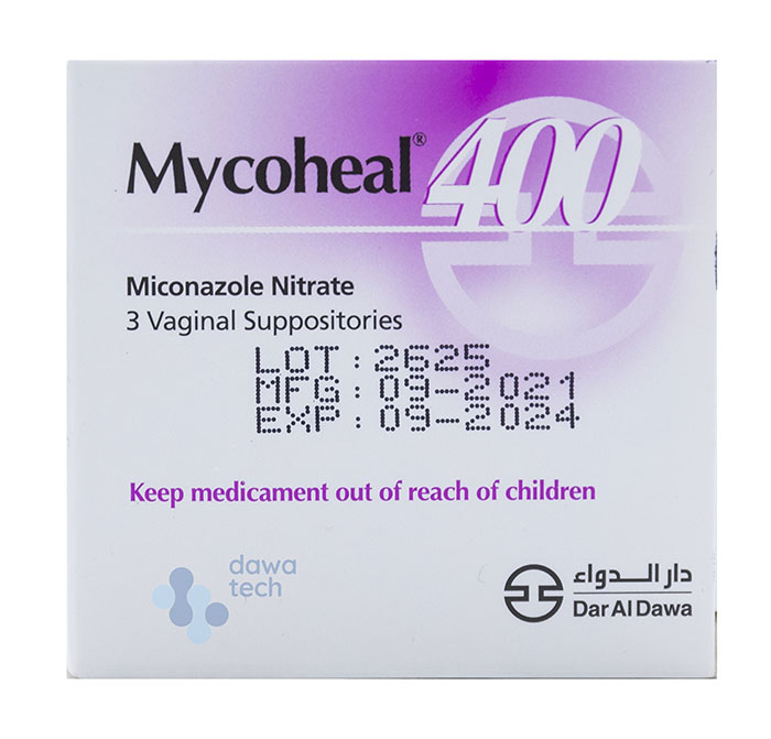 MYCOHEAL 400MG  3 VAG SUPP