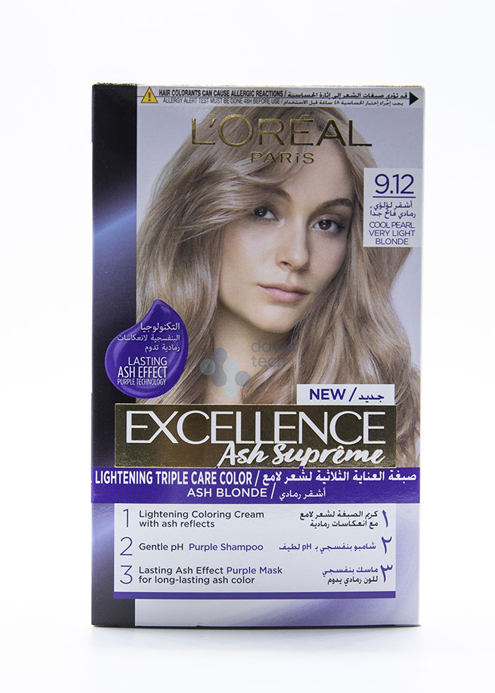 L`oreal Excellence # 9.1 أشقر رمادي فاتح جدا