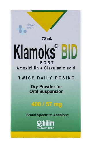 [8699569280514] KLAMOKS BID Fort 400/57mg/70ml Susp