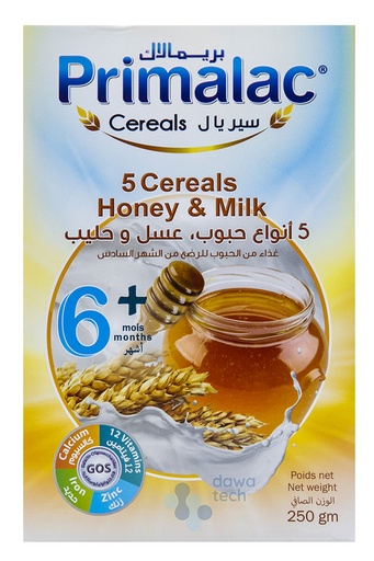 [5603854002289] PRIMALAC 5 Cereals Honey&Milk 250g